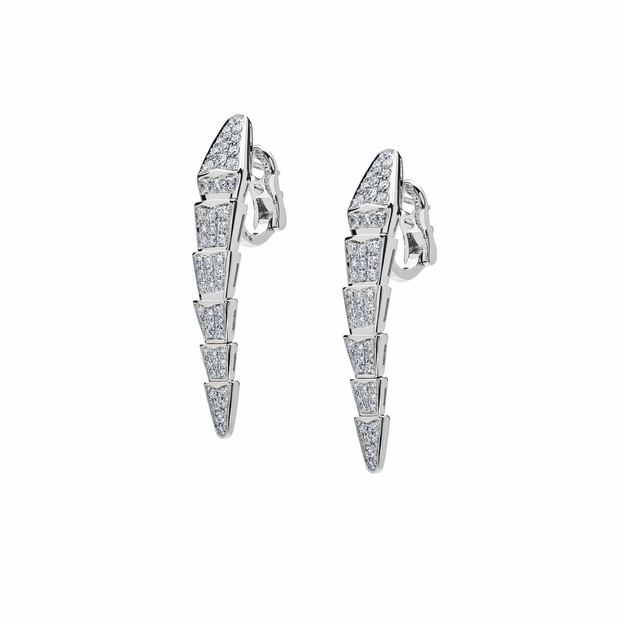 Bvlgari Serpenti Viper White Gold Diamond Earrings 348320 Wrist Aficionado