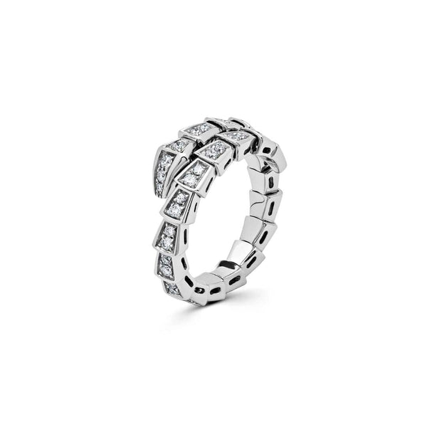 BVLGARI Serpenti Viper White Gold Diamond Ring 354708