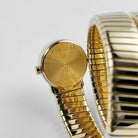 BVLGARI Tubogas BB191T 3 Row Yellow Gold Black Dial Quartz