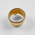 BVLGARI Tubogas BB191T 3 Row Yellow Gold Black Dial Quartz