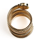 BVLGARI Tubogas BB191T 3 Row Yellow Gold Black Dial Quartz