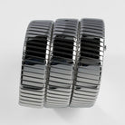 BVLGARI Tubogas BB191TS 3 Row Stainless Steel Black Dial Quartz (2003)