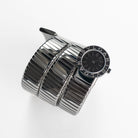 BVLGARI Tubogas BB191TS 3 Row Stainless Steel Black Dial Quartz