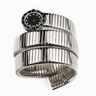 BVLGARI Tubogas BB191TS 3 Row Stainless Steel Diamond Dial Quartz