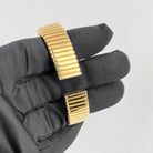 BVLGARI Tubogas BB192TG 1 Row Yellow Gold Black Diamond Dial Quartz