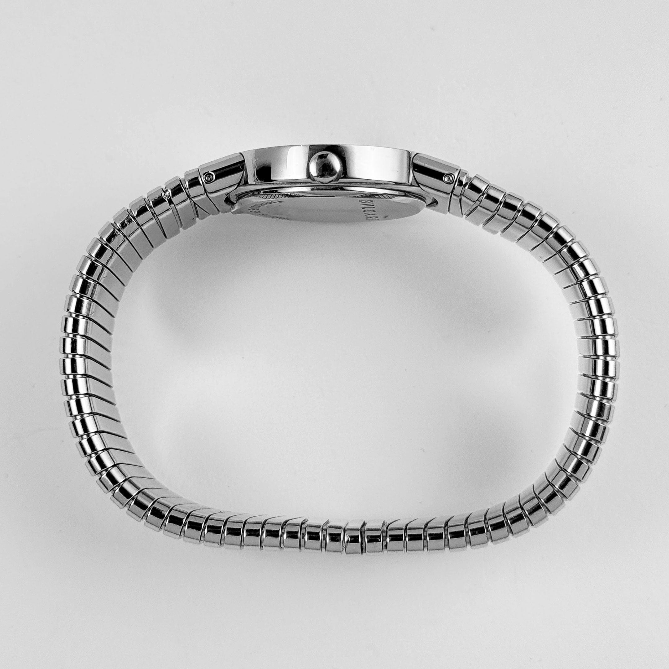 BVLGARI Tubogas BB262TS 'Ladies' Stainless Steel Black Diamond Dial Quartz