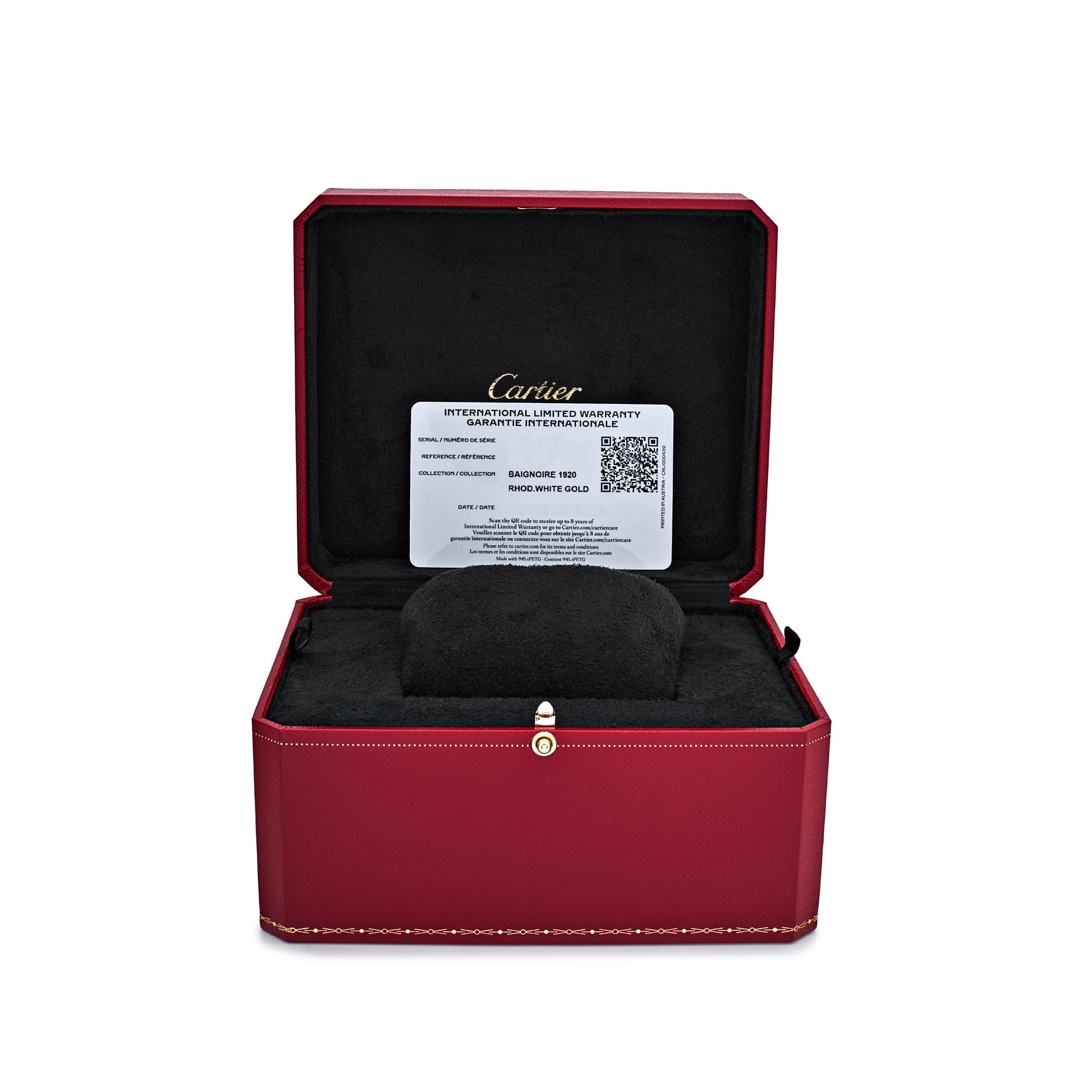 Cartier Baignoire Mini HPI01773 'Ladies' Rhoidum-Finish White Gold Diamond Quartz (2025)