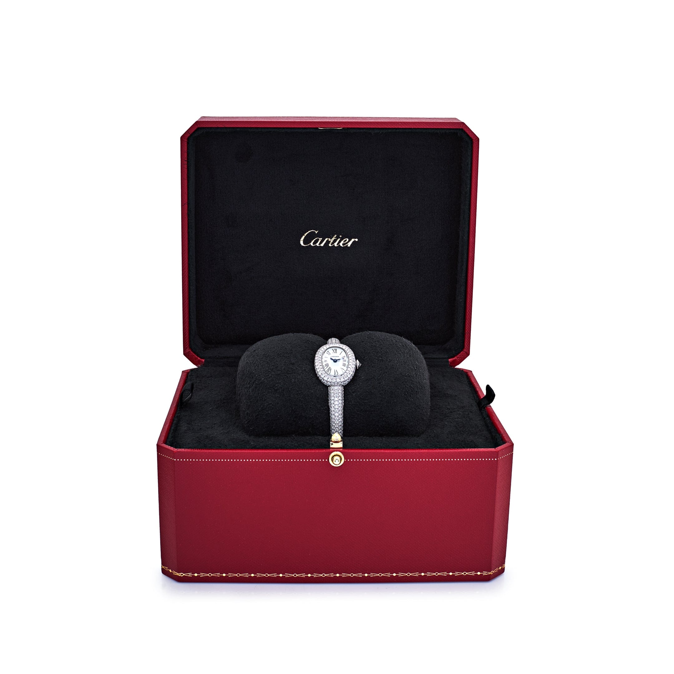 Cartier Baignoire Mini HPI01773 'Ladies' Rhoidum-Finish White Gold Diamond Quartz (2025)