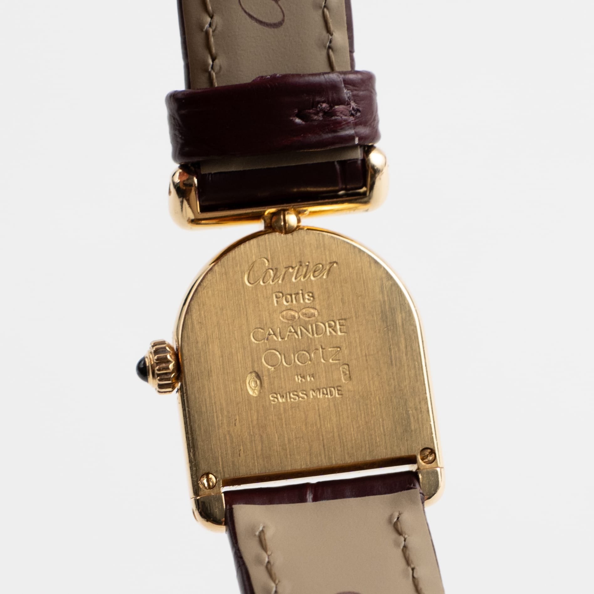 Cartier Calandre 6603 'Ladies' Yellow Gold White Dial Quartz