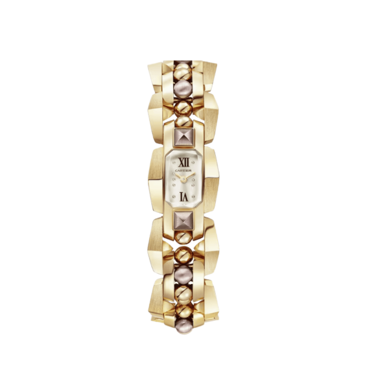 Cartier Clash [Un]limited Watch WGMB0002 Small Yellow and Purple Gold Silver Diamond Dial Quartz (2024)