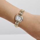 Cartier Ellipse WB6006EE Yellow Gold White Dial Diamond Bezel and Bracelet Quartz