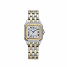 Cartier Panthere 187949 'Ladies' Two Row Midsize Stainless Steel Yellow Gold White Dial Quartz