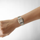 Cartier Panthere 187949 'Ladies' Two Row Midsize Stainless Steel Yellow Gold White Dial Quartz
