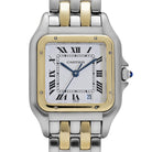 Cartier Panthere 187949 'Ladies' Two Row Midsize Stainless Steel Yellow Gold White Dial Quartz
