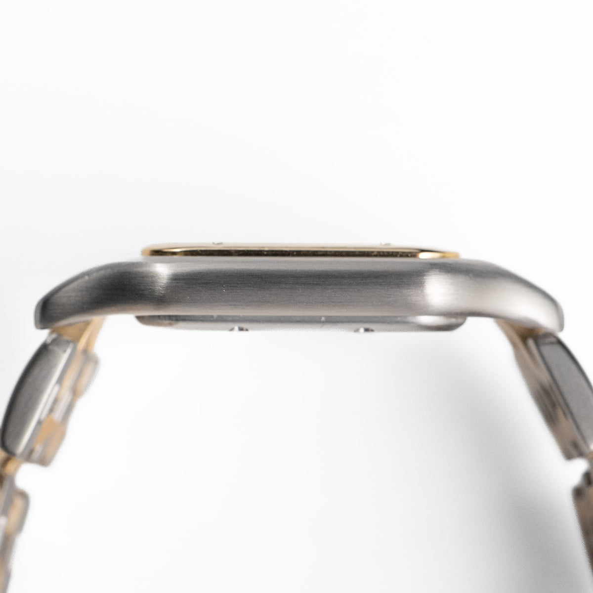Cartier Panthere 187949 'Ladies' Two Row Midsize Stainless Steel Yellow Gold White Dial Quartz