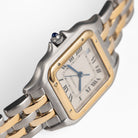 Cartier Panthere 187949 'Ladies' Two Row Midsize Stainless Steel Yellow Gold White Dial Quartz