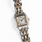 Cartier Panthere 187949 'Ladies' Two Row Midsize Stainless Steel Yellow Gold White Dial Quartz