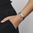 Cartier Panthere 83083242 'Ladies' Two Row Midsize Stainless Steel Yellow Gold White Dial Quartz