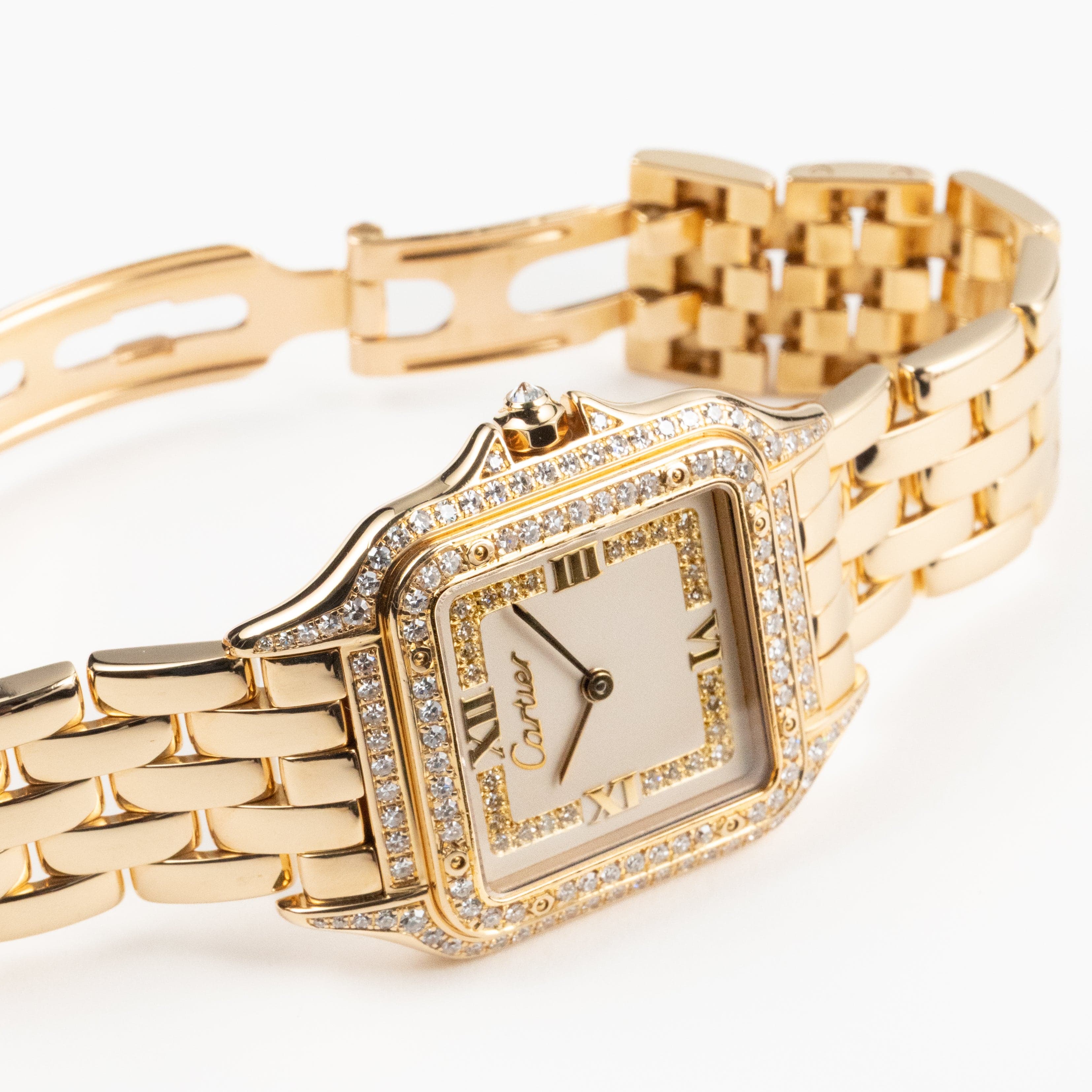 Cartier Panthère 88369 Yellow Gold Diamond-Set Dial Bezel Lugs