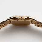Cartier Panthere 883969 'Ladies' Midsize Yellow Gold White Dial Diamond Bezel Quartz