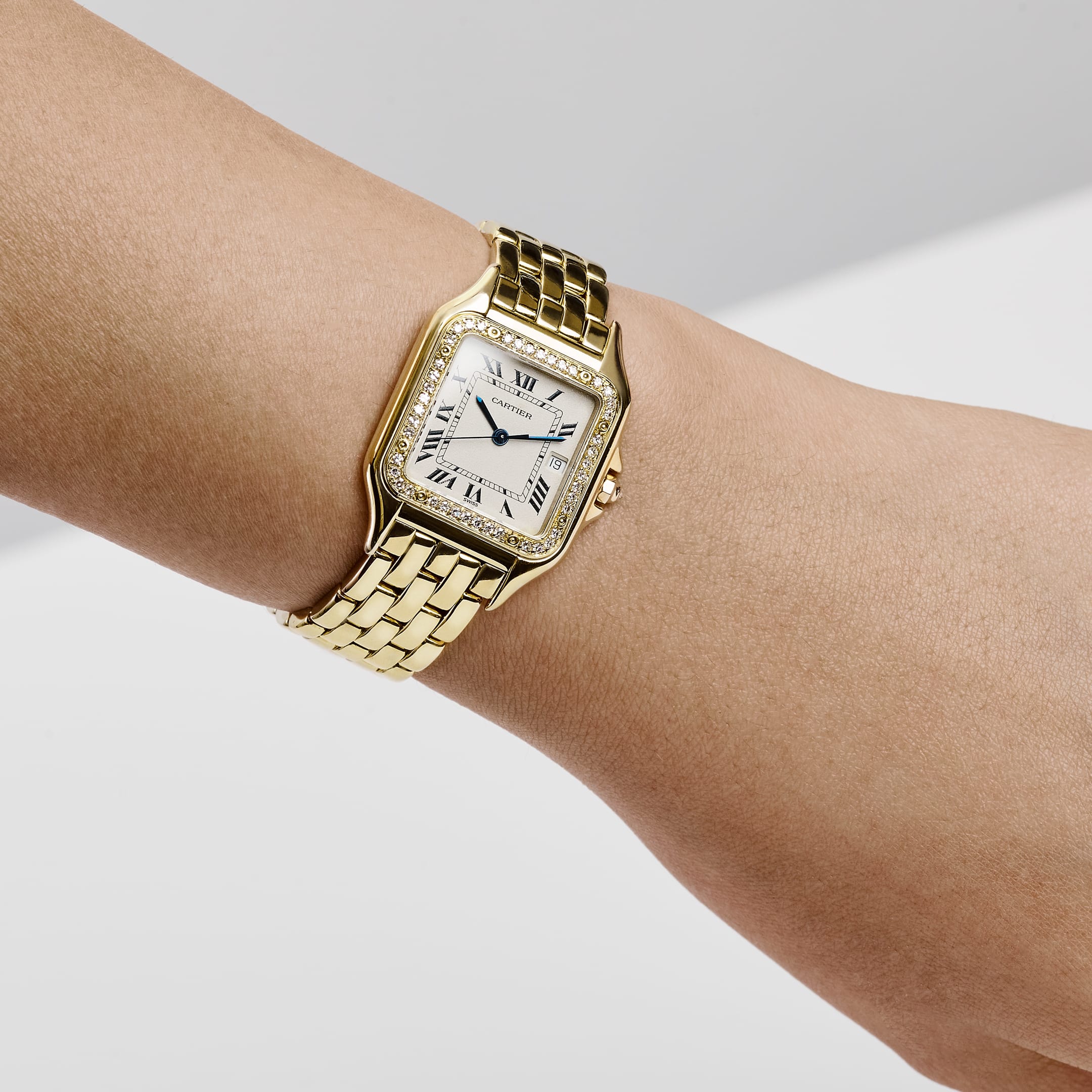 Cartier Tank a Guichets WGTA0237 Platinum Alligator Strap Limited