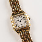 Cartier Panthere 883969 'Ladies' Midsize Yellow Gold White Dial Diamond Bezel Quartz
