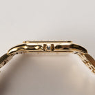 Cartier Panthere 883969 'Ladies' Midsize Yellow Gold White Dial Diamond Bezel Quartz