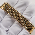 Cartier Panthere 883969 'Ladies' Midsize Yellow Gold White Dial Diamond Bezel Quartz
