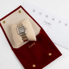 Cartier Panthere W250285E 'Ladies' Two Row Midsize Stainless Steel Yellow Gold White Dial Quartz