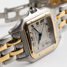 Cartier Panthere W250285E 'Ladies' Two Row Midsize Stainless Steel Yellow Gold White Dial Quartz