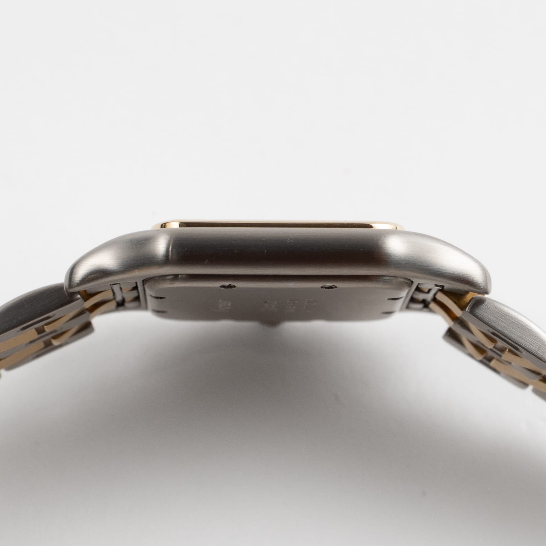 Cartier Panthere W25029B6 'Ladies' Two Row Stainless Steel Yellow Gold White Dial Quartz