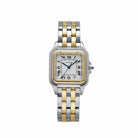 Cartier Panthere W25029B6 'Ladies' Two Row Stainless Steel Yellow Gold White Dial Quartz