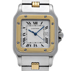 Cartier Santos Carrée 2961 Yellow Gold Stainless Steel White Dial