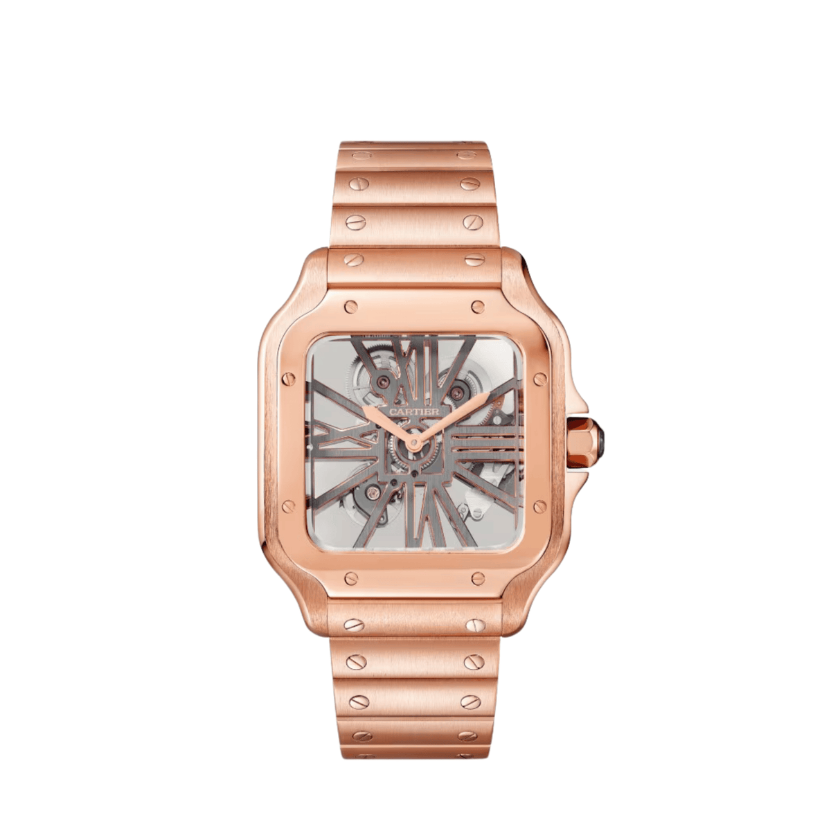Cartier Santos Large WHSA0008 Rose Gold Skeleton Dial (2018)