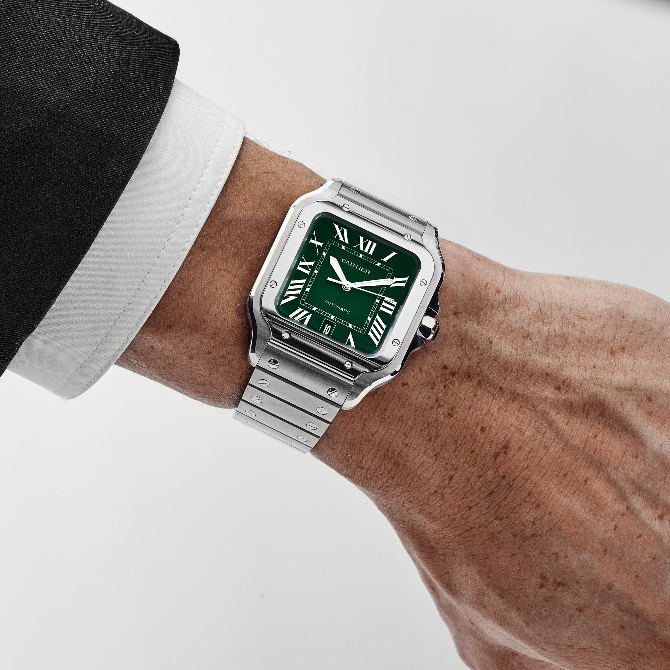 Cartier Santos Large WSSA0062 Stainless Steel Green Dial (2023)