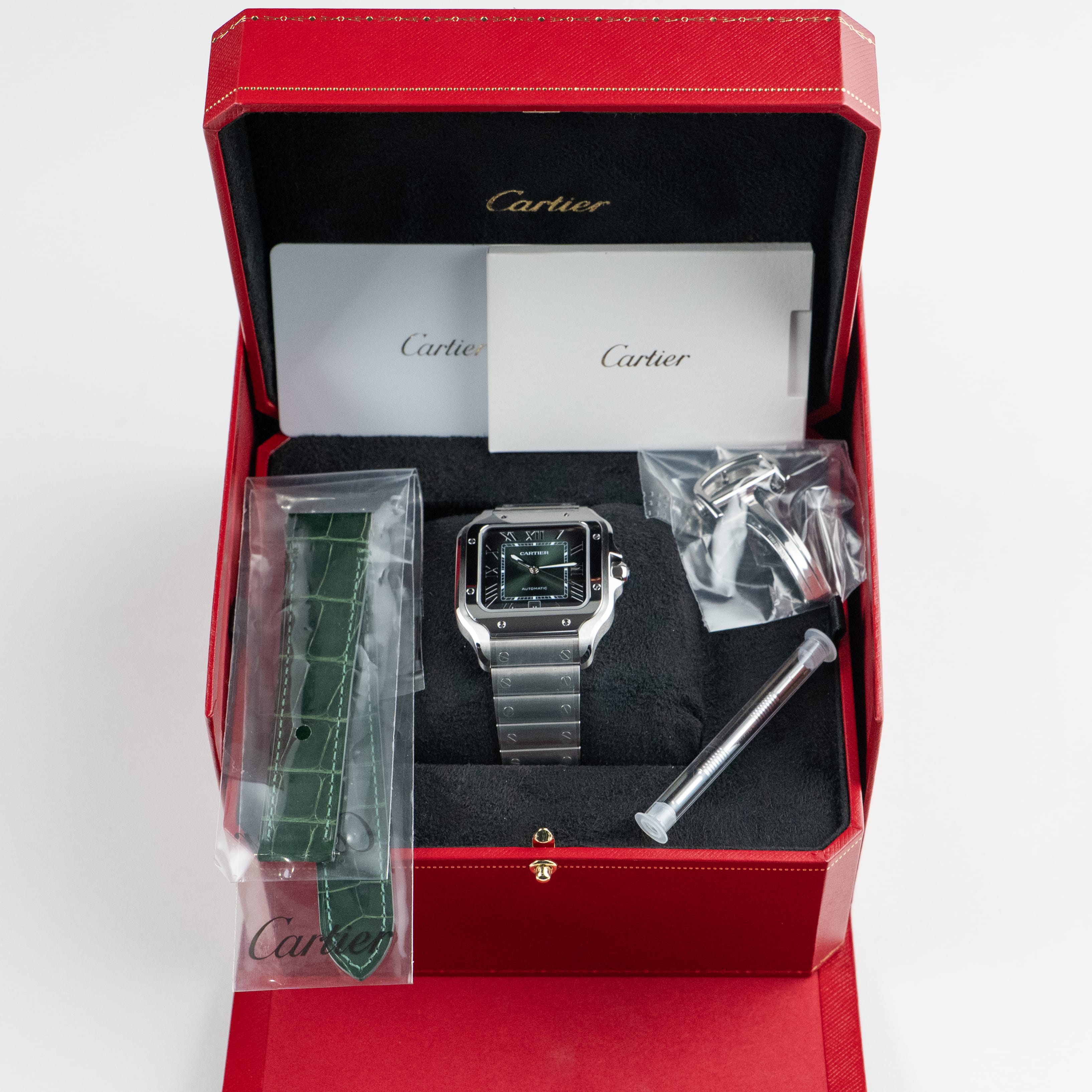 Cartier Santos Large WSSA0062 Stainless Steel Green Dial (2026
