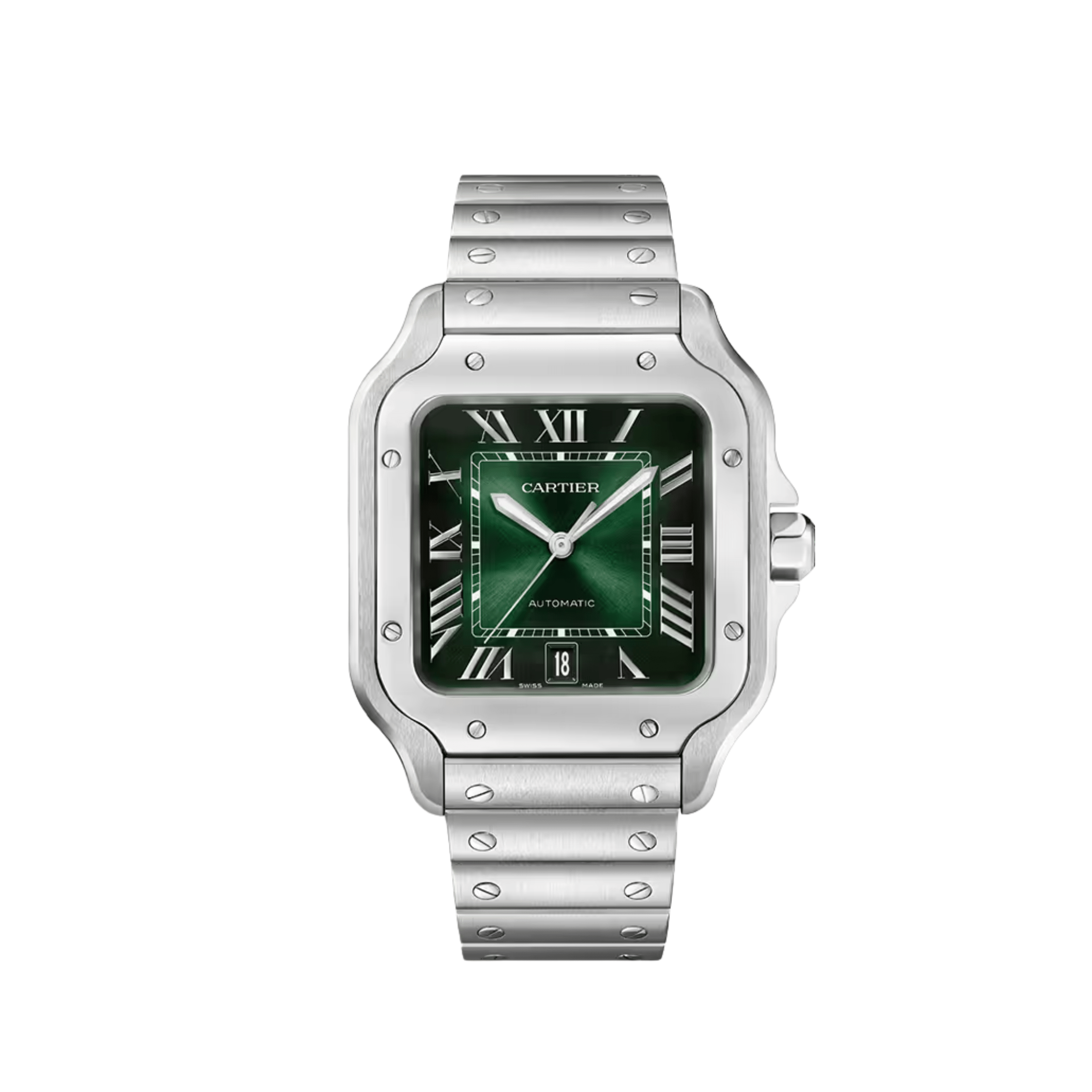 Cartier Santos Large WSSA0062 Stainless Steel Green Dial