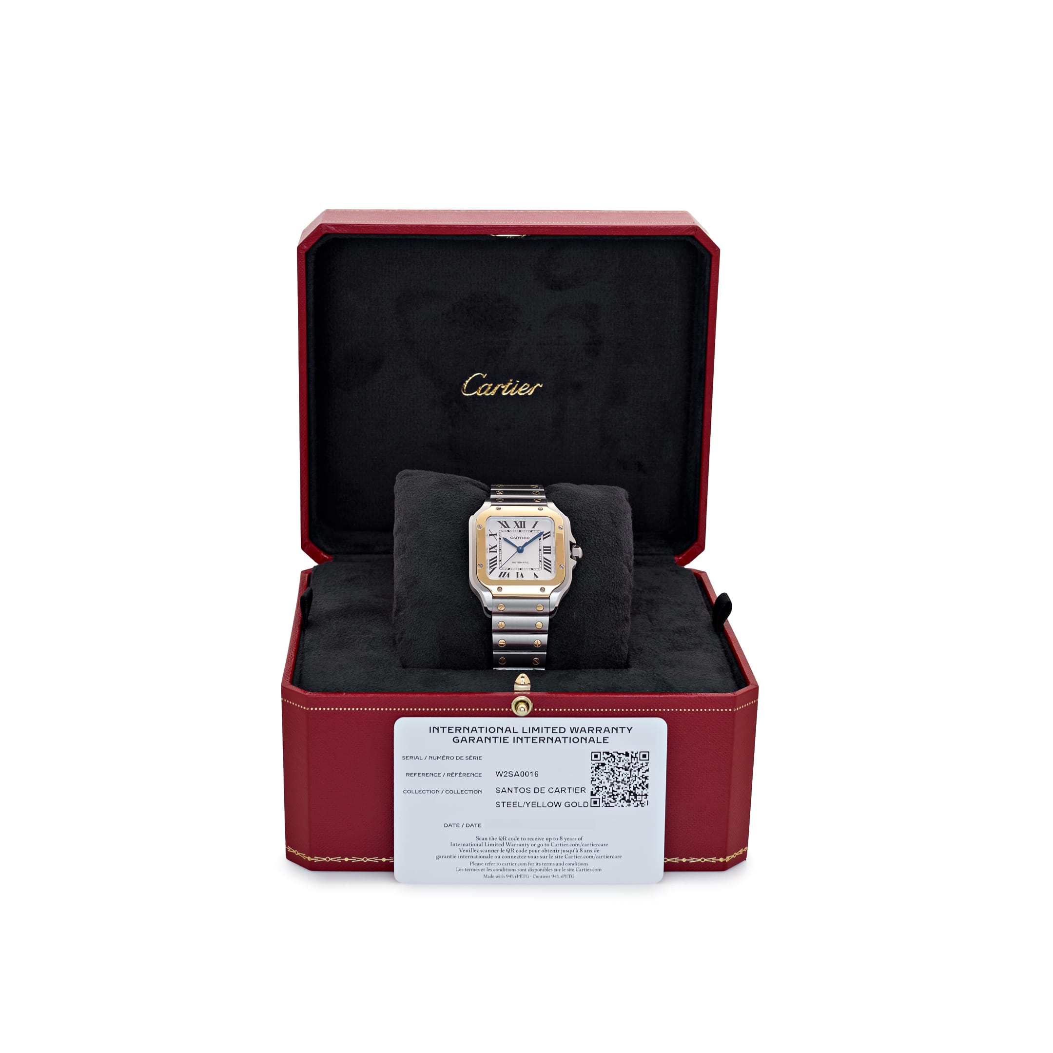 Cartier Santos Medium W2SA0016 Stainless Steel Yellow Gold White Dial Automatic (2025)