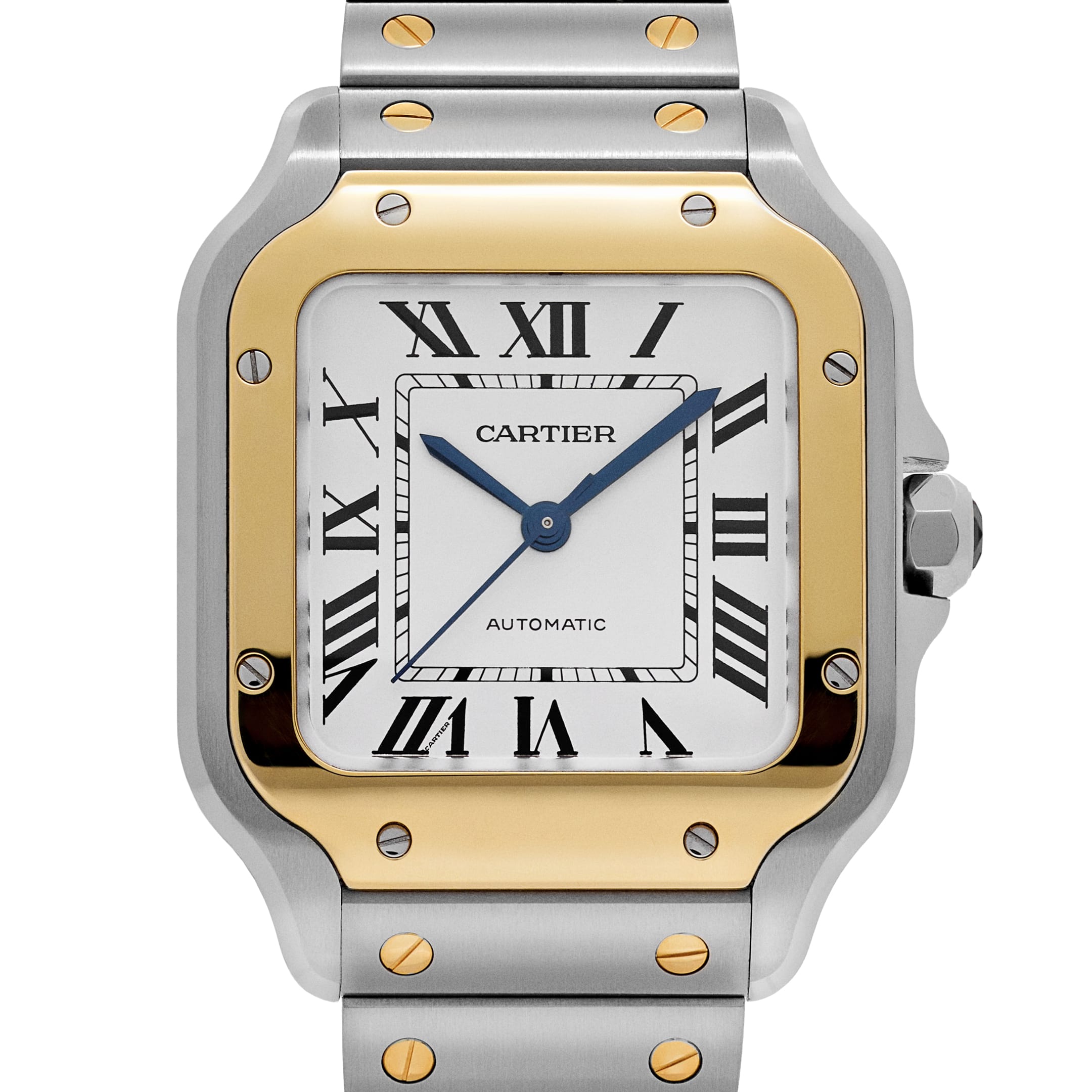 Cartier Santos Medium W2SA0016 Stainless Steel Yellow Gold White Dial Automatic (2025)