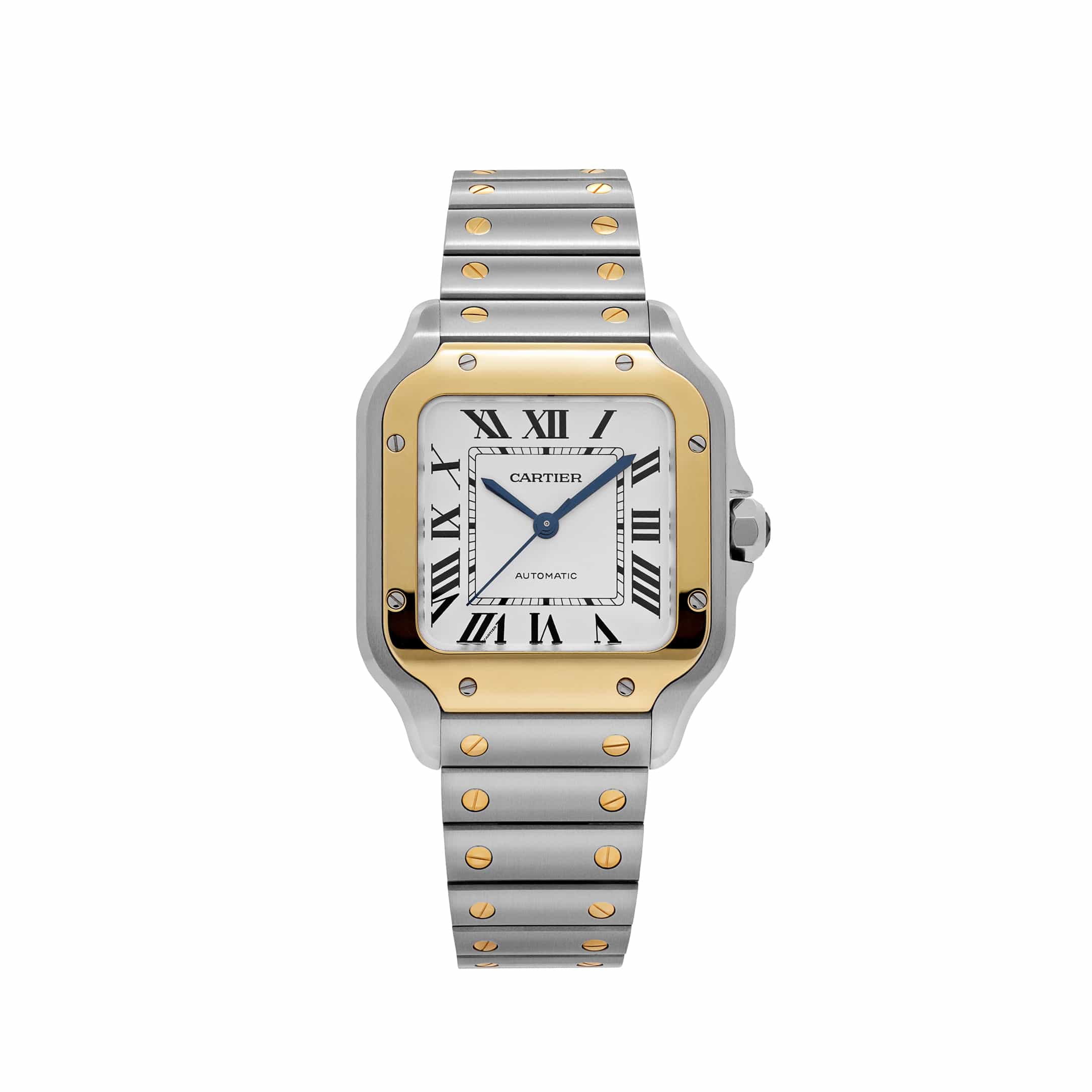 Cartier Santos Medium W2SA0016 Stainless Steel Yellow Gold White Dial Automatic (2025)