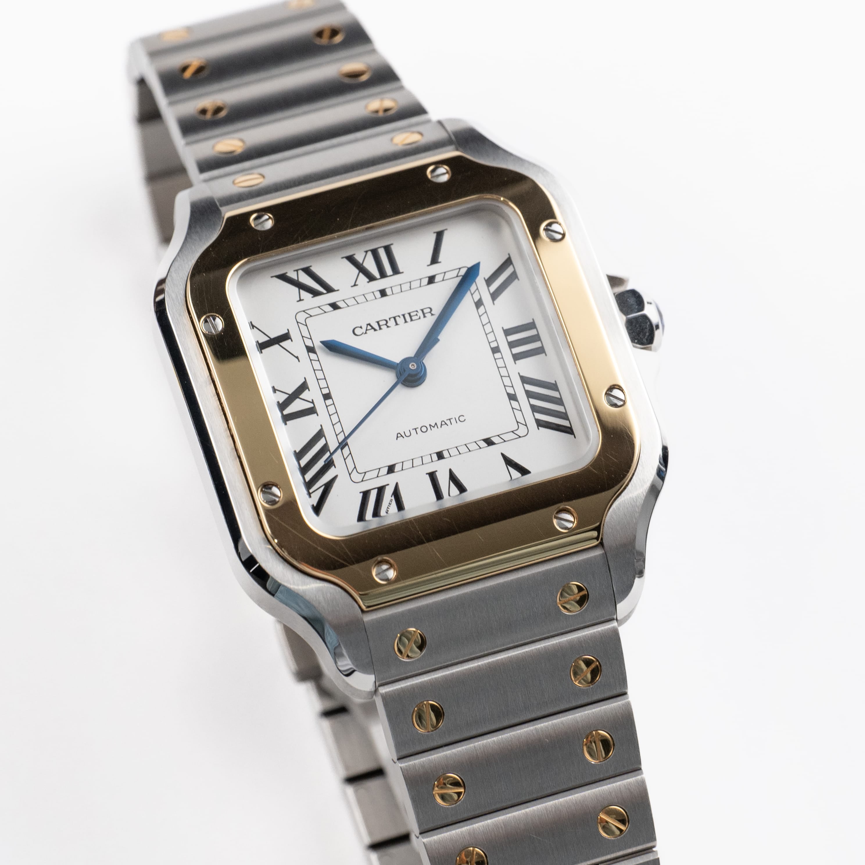 Cartier アナログ 腕時計 シルバー/ゴールド Pre-Owned Cartier Santos Demoiselle W25063X9 | Rose Gold – JD