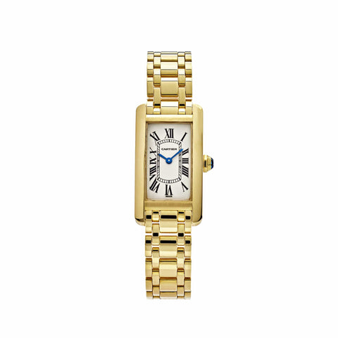 Cartier Tank Americaine W26015K2 Yellow Gold Wrist Aficionado