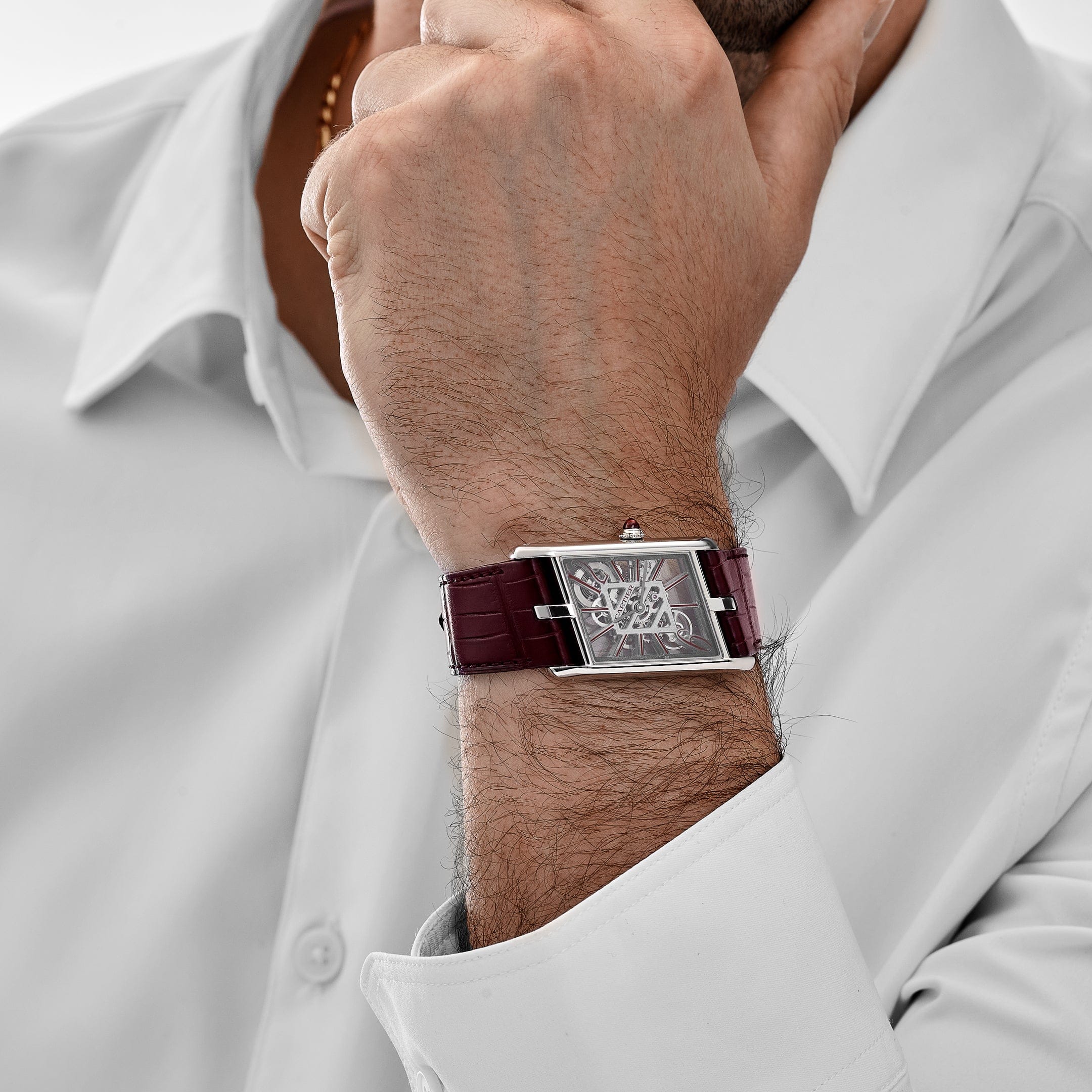 Cartier Tank Asymétrique Large WHTA0023 Platinum Skeleton Dial Limited Edition of 60 (2025)