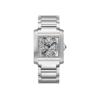 Cartier Tank Francaise Large WHTA0025 Stainless Steel Skeleton Dial