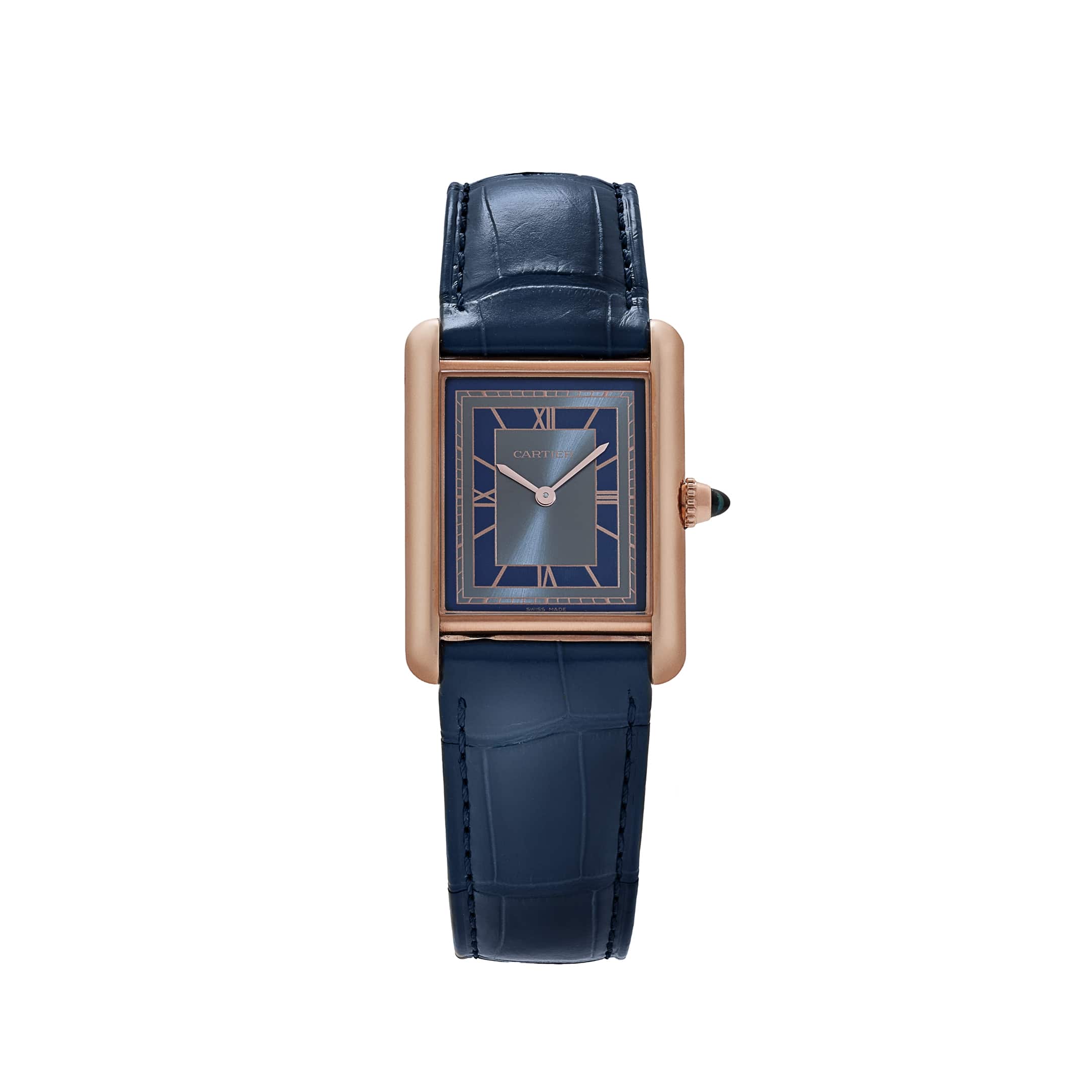 Cartier Tank a Guichets WGTA0235 Rose Gold Alligator Strap (2025