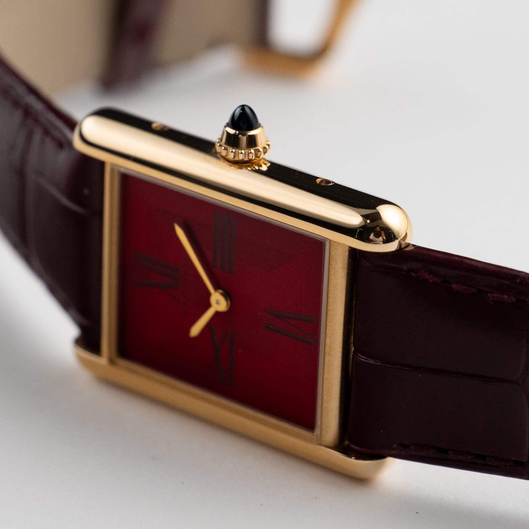 Cartier Tank a Guichets WGTA0237 Platinum Alligator Strap Limited
