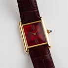 Cartier Tank Louis LM WGTA0093 Yellow Gold Red Dial (2022)