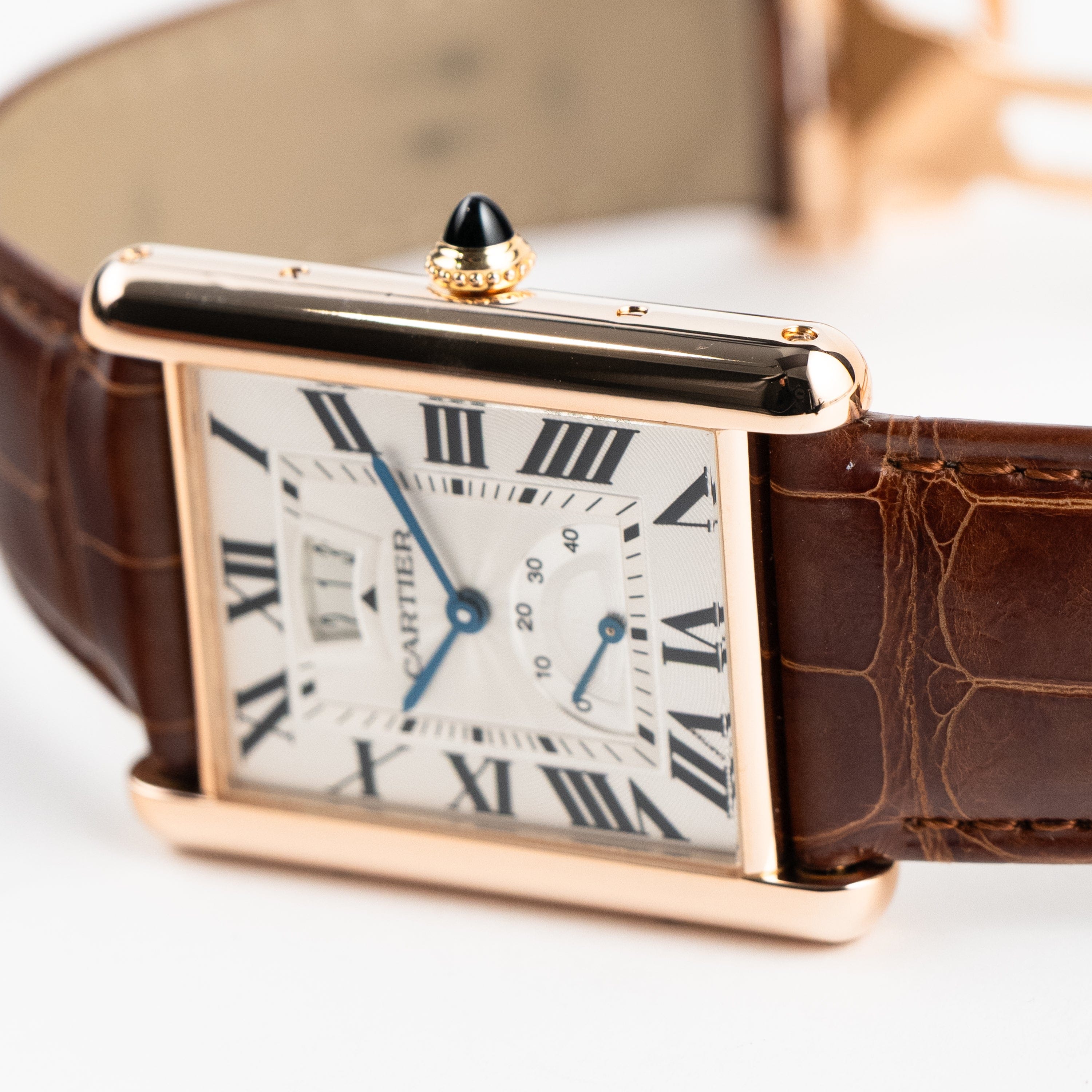 Cartier Tank Louis XL W1560003 Rose Gold White Dial (2015) – Wrist