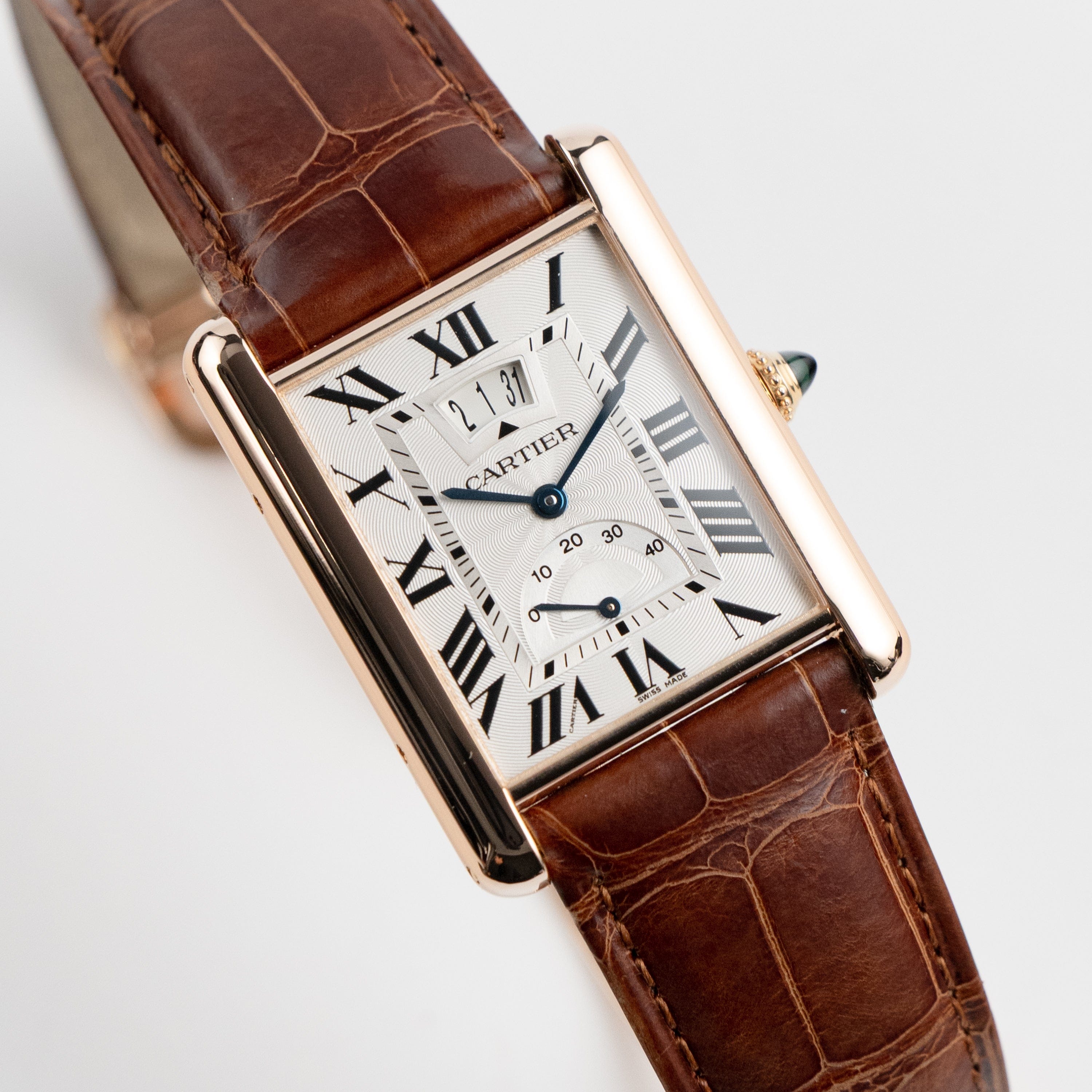 Cartier Tank Louis XL W1560003 Rose Gold White Dial (2015)