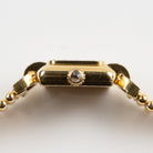 Cartier Trocadéro Vintage 'Ladies' Yellow Gold White Dial Diamond Bezel